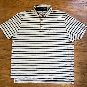 White and navy striped